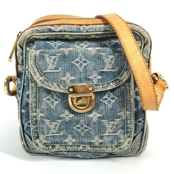 LOUIS VUITTON M95348 MonogramDenim Camera Crossbody Pochette Shoulder Bag - Picture 1 of 15